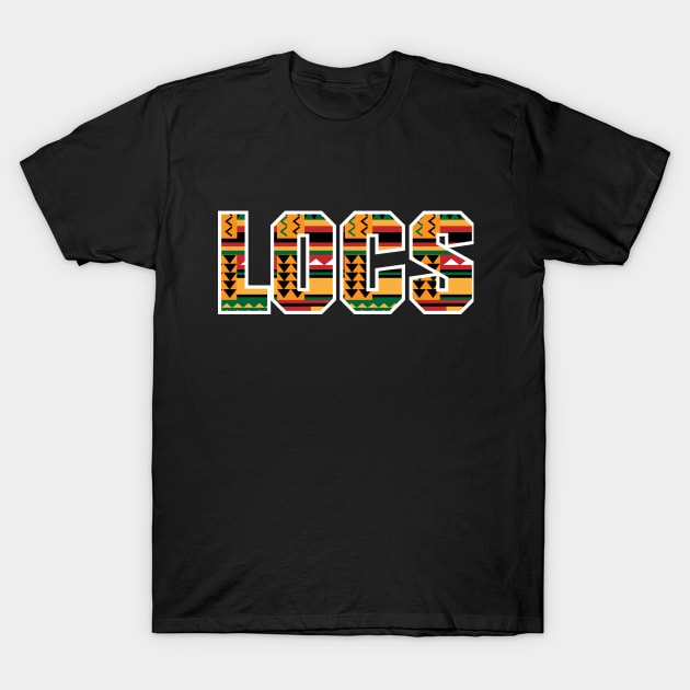 Locs Kente Pattern T-Shirt by blackartmattersshop